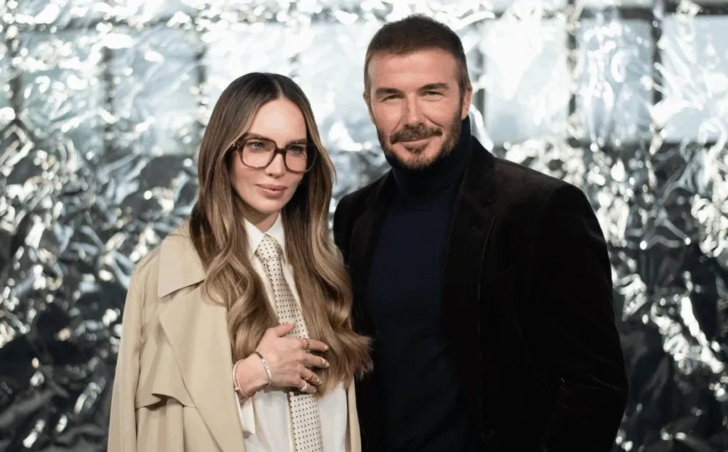 Belinda deslumbra con Boss y sorprende junto a David Beckham